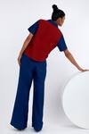 Shop_Madder Much_Blue Cotton Collared Hako Handloom Boxy Shirt And Pant Set _at_Aza_Fashions