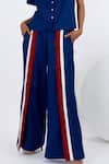 Shop_Madder Much_Blue Cotton Collared Hako Handloom Boxy Shirt And Pant Set _Online_at_Aza_Fashions
