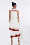 Shop_Madder Much_White Cotton Collared Sachi Color Block Layered Dress _at_Aza_Fashions