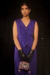 Shop_Sonam Parmar Jhawar_Purple Light Scuba Georgette Ezra Sleeveless Waistcoat And Pant Set  _Online_at_Aza_Fashions