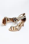 THE ALTER_Gold Embellished Serena Rhinestone Strappy Stilettoes _Online_at_Aza_Fashions