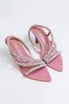 Buy_THE ALTER_Pink Embellished Kiara Rhinestone Strappy Stilettoes _at_Aza_Fashions