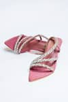 Shop_THE ALTER_Pink Embellished Kiara Rhinestone Strappy Stilettoes 