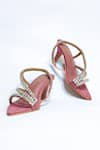 Buy_THE ALTER_Pink Embellished Kiara Rhinestone Strappy Stilettoes _Online