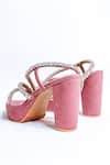 Shop_THE ALTER_Pink Rhinestone Kiara Embellished Block Heels _at_Aza_Fashions