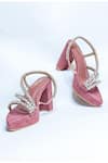 Buy_THE ALTER_Pink Rhinestone Kiara Embellished Block Heels 