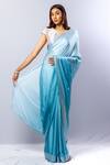 Buy_Sayisha_Blue Shantoon Crystals Embellished Saree With Unstitched Blouse Piece_Online_at_Aza_Fashions