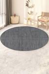 Buy_Kaleen India_Grey 50% Wool And 50% Viscose Hand Tufted Midnight Round Shaped Rug_at_Aza_Fashions