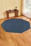 Buy Kaleen India Blue 100% Wool Handwoven Solid Octagon Shaped Rug at Aza Fashions Buy_Kaleen India_Blue 100% Wool Handwoven Solid Octagon Shaped Rug_at_Aza_Fashions
