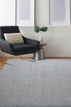 Shop_Kaleen India_Silver 100% Wool Handwoven Rectangular-shaped Solid Rug_at_Aza_Fashions