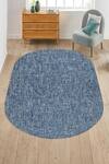 Buy_Kaleen India_Blue 80% Wool And 20% Viscose Hand Tufted Denim Abstract Pattern Oval-shaped Rug_at_Aza_Fashions