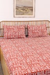 House This_Red 100% Cotton Printed Gamathi Double Bed Set_Online_at_Aza_Fashions