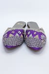 Buy_Azora_Purple Thread Abdar Cut Dana Embroidered Mules _Online_at_Aza_Fashions