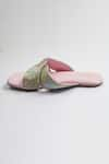 Buy_Azora_Pink Bead Farasha Embroidered Flats _Online_at_Aza_Fashions