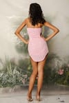 THE IASO_Pink  Lining Cambric Halter Neck Zale Dress _Online_at_Aza_Fashions