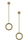 Aaree Accessories_Gold Plated Wire Stick Dangler Earrings_Online_at_Aza_Fashions