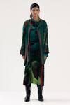 Buy_Yavi_Green Cotton Wool Print Floral Straight Tessa Jacket _at_Aza_Fashions