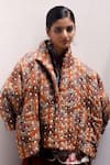 Buy_Yavi_Multi Color 100% Cotton Artsy Print Stand Haven Quilted Jacket  _at_Aza_Fashions