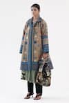 Buy_Yavi_Gold 100% Wool Peony Bloom Print Peter Pan Collar Katie Jacket  _Online_at_Aza_Fashions