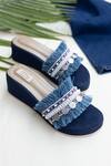 Buy_Jutti Express_Blue Embellished Thread Fringed Wedges _at_Aza_Fashions