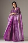 Shop_Yashodhara_Purple Organza Embroidered Shibori Geometric Cutdana Palazzo Set  _Online_at_Aza_Fashions