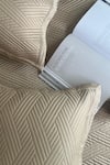 Sadyaska_Beige 100% Cotton Cancun Quilted Reversible Bedspread Set_Online_at_Aza_Fashions