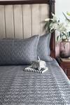 Shop_Sadyaska_Grey 100% Cotton Donna Quilted Reversible Bedspread Set _at_Aza_Fashions