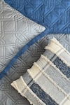 Sadyaska_Blue Cotton Rich Gizmo Quilted Reversible Bedspread Set_Online_at_Aza_Fashions