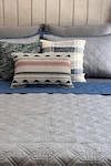 Shop_Sadyaska_Blue Cotton Rich Gizmo Quilted Reversible Bedspread Set_Online_at_Aza_Fashions