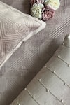 Sadyaska_Pink Fabric Velvet Bonito Geometric Quilted Bedspread Set _Online_at_Aza_Fashions