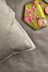 Sadyaska_Beige Fabric Velvet Lindo Quilted Bedspread Set_Online_at_Aza_Fashions