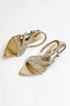 Shop_The Alter_Gold Rhinestones Kiara Metallic Embellished Kitten Heels _Online_at_Aza_Fashions