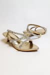 The Alter_Gold Rhinestones Kiara Metallic Embellished Kitten Heels _at_Aza_Fashions