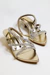 Buy_The Alter_Gold Rhinestones Kiara Metallic Embellished Kitten Heels 
