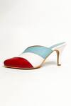 Buy_The Alter_White Veronica Color Block Mules _Online_at_Aza_Fashions