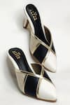 Buy_The Alter_White Plain Madison Color Block Mules _at_Aza_Fashions