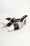 The Alter_White Plain Madison Color Block Mules _Online_at_Aza_Fashions