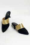 Buy_The Alter_Black Plain Jane Color Block Mules _at_Aza_Fashions