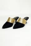 The Alter_Black Plain Jane Color Block Mules _at_Aza_Fashions