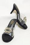 Buy_The Alter_Black Stone And Brooch Embellished Marina Stiletto Heels 