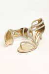 Shop_The Alter_Gold Rhinestones Serena Embellished Strappy Kitten Heels _at_Aza_Fashions