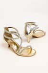 Shop_The Alter_Gold Rhinestones Serena Embellished Strappy Kitten Heels _Online_at_Aza_Fashions
