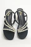 Shop_The Alter_Black Rhinestones Kiara Embellished Strappy Wedges 