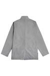 Buy_Dash and Dot_Grey Viscose Plain Knotted Jacket  _Online_at_Aza_Fashions