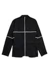 Buy_Dash and Dot_Black 62.8% Viscose Embroidery Cross Stitch Jacket  _Online_at_Aza_Fashions