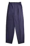 Dash and Dot_Blue 62.8% Viscose Plain Box Pleated Harem Pant  _Online_at_Aza_Fashions