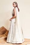 Shop_Reeti Arneja_Ivory Organza, Taffeta Cut Day Dream And Cutdana Embroidered Bridal Lehenga Set _at_Aza_Fashions