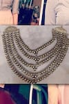 Buy_Sangeeta Boochra_Silver Plated Multi-layered Necklace _at_Aza_Fashions