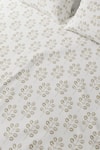 Houmn_White Cotton Printed Lush Abstract Leaf Bedsheet Set _Online_at_Aza_Fashions