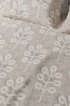 Houmn_Brown Cotton Leaf Purity Print Bedsheet Set _Online_at_Aza_Fashions